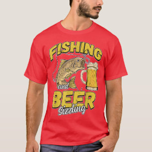 Camiseta Pescador De Pesca Y Pesca De Cerveza Sizzle Dicien