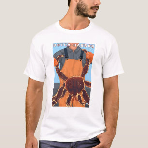 Camiseta Pescador de rey cangrejo - puerto holandés, Alaska