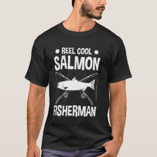 Camiseta Pescador de salmón genial con carrete Pescadores d