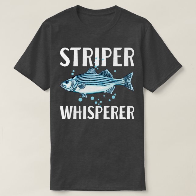 Camiseta Pescador de Striper Whisperer Fish Lover (Diseño del anverso)