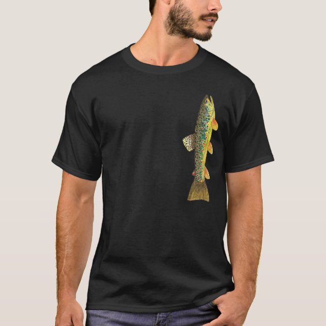 Camiseta Pescador de truchas marrones (Anverso)