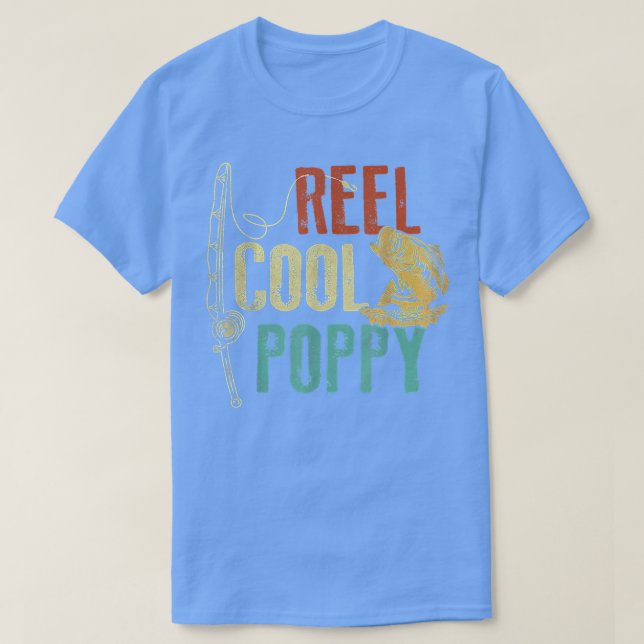 Camiseta Pescador del Día de la Pesca Reel Guay Poppy Abuel (Diseño del anverso)