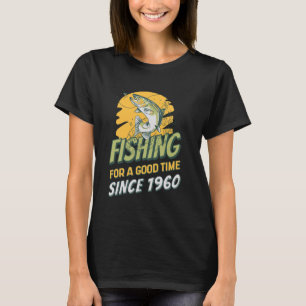 Camiseta Pescador Desde 1960 Angler 65 Cumpleaños Pesca