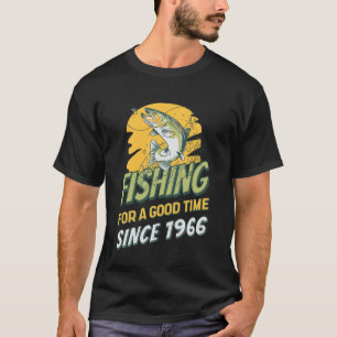 Camiseta Pescador Desde 1966 Angler 60 Cumpleaños Pesca 