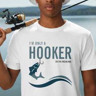 Camiseta Pescador Divertido Enganchador los fines de semana