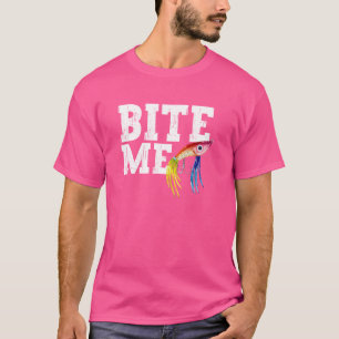 Camiseta Pescador divertido me muerde la pesca Pescado depo