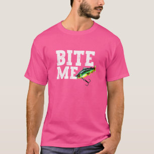 Camiseta Pescador divertido me muerde la pesca Pescado depo