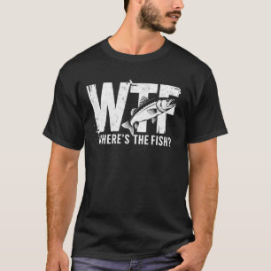 Camiseta Pescador Divertido y Angler Pesca Dónde está el Pe