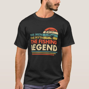 Camiseta Pescador El Hombre El Mito La Leyenda Pesquera