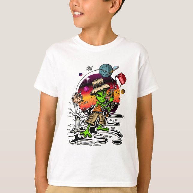 Camiseta Pescador Espacial (Anverso)