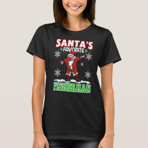 Camiseta Pescador favorito de Santa Claus Dabbing Santa X m
