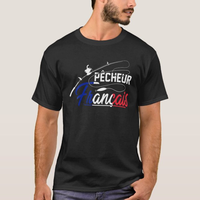 Camiseta Pescador francés - Humor de pesca masculino (Anverso)