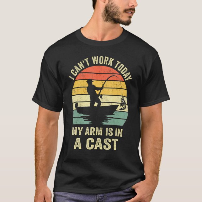 Camiseta Pescador gracioso que no puedo trabajar hoy mi bra (Anverso)