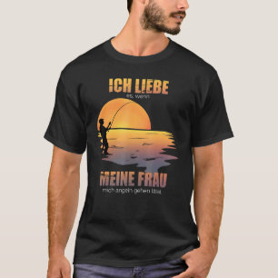 Camiseta Pescador Hombre Angler Me Encanta Mi Esposa Angler