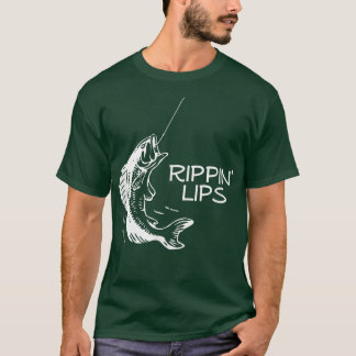 Camiseta Pescador humorístico de los labios de Rippin 