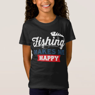 Camiseta Pescador La pesca me hace feliz Pescado Pescadores