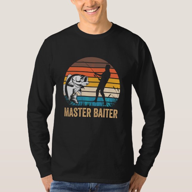 Camiseta Pescador Maestra De Baiter Para Hombres Con Mordaz (Anverso)