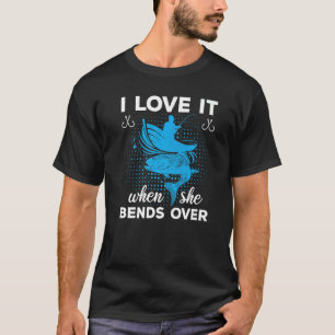 Camiseta Pescador Me Encanta Cuando Ella Se Inclina Pescar