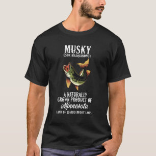Camiseta Pescador Musky Pescado Minnesota