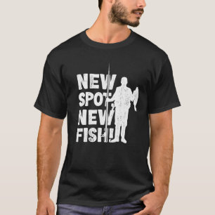Camiseta Pescador Nuevo punto nuevo pez Fundido ventilador