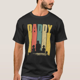 Camiseta Pescador Papá Carrete Pescador Genial Vintgae Día 