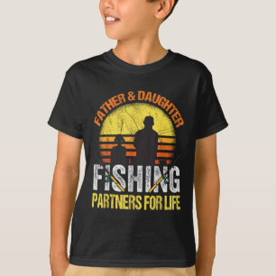 Camiseta Pescador Papá e hija socios de pesca para toda la