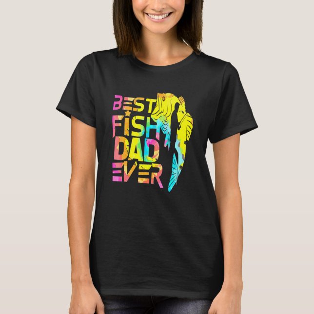 Camiseta Pescador Papá Mejor Padre Hombre De Pescado (Anverso)