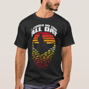 Camiseta Pescador Papá Todo el Día Pescando Divertido Vinta