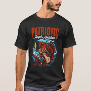 Camiseta Pescador Patriótico De Bandera Estadounidense 4 De