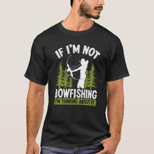 Camiseta Pescador pensando sobre el arquero de pesca con ar