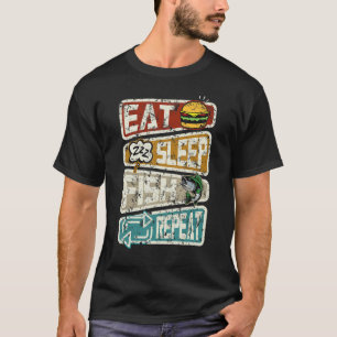 Camiseta Pescador Pescador Comer Pescado Dormido Repetido M