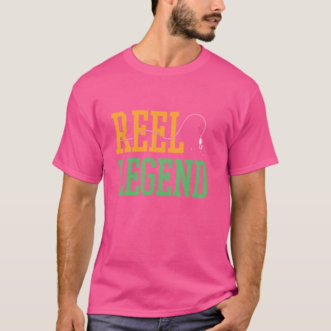 Camiseta Pescador pescador de la leyenda Reel (Anverso)
