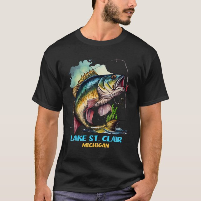 Camiseta Pescador Pescador Pescador del Lago St Clair Michi (Anverso)