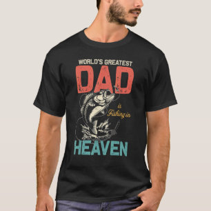 Camiseta Pescador retro papá en el cielo del Día del Padre