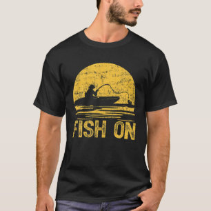 Camiseta Pescador Retro Sunset Pescador Lover Funny Pescado