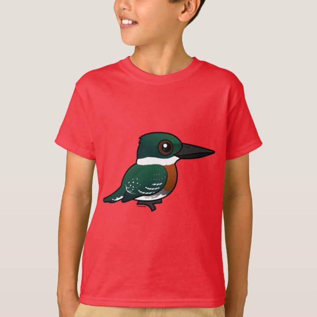 Camiseta Pescador Verde Birdorable (Anverso)