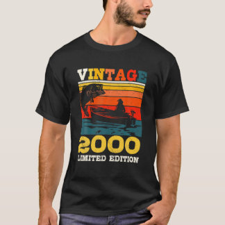 Camiseta Pescador Vintage 2000 Pescador 21 Años 21ª Bi
