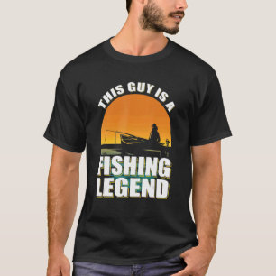 Camiseta Pescador y equipo de pesca este tipo es un pescado