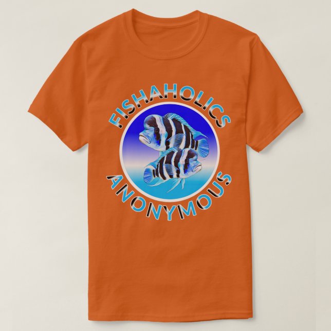 Camiseta Pescadores Anonymous Aquarium Fish Frontosa Cichl (Diseño del anverso)