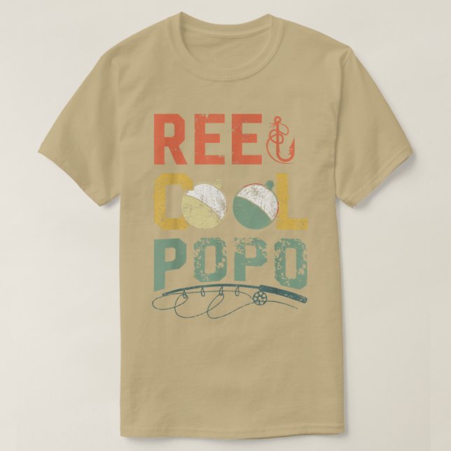 Camiseta Pescadores de Guay Reel Mens Popo s, Fun Fathers D (Diseño del anverso)