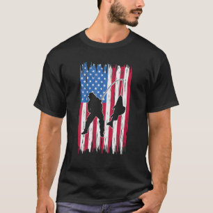 Camiseta Pescadores de la bandera de los Estados Unidos pes