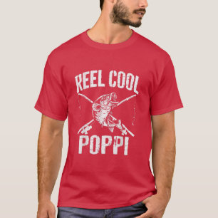 Camiseta Pescadores de Poppi Reel de los hombres Día del ab