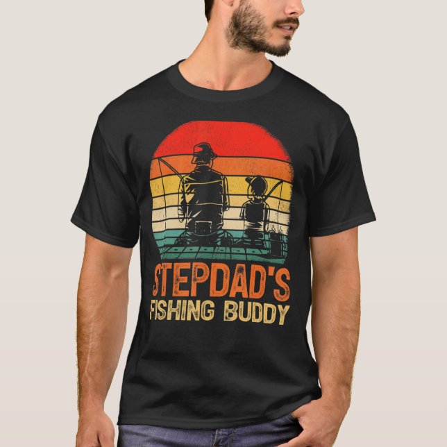 Camiseta Pescadores de Stepdad de hombres de la vieja escue (Anverso)