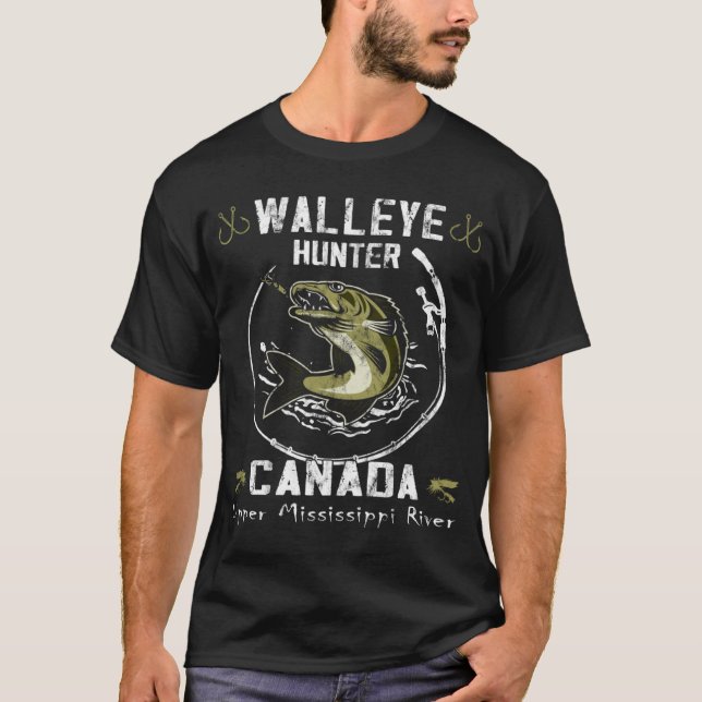 Camiseta Pescadores de walleye de Canadá cazadores de Walle (Anverso)