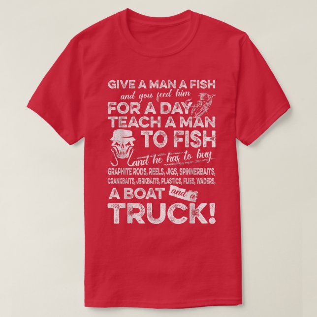Camiseta Pescadores divertidos para hombres que dan pescado (Diseño del anverso)