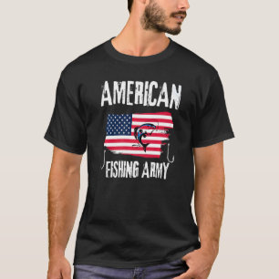 Camiseta Pescadores estadounidenses patrióticos cazando lag