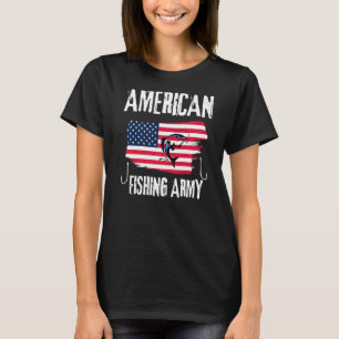 Camiseta Pescadores estadounidenses patrióticos cazando lag
