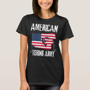 Camiseta Pescadores estadounidenses patrióticos cazando lag