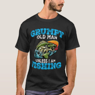 Camiseta Pescadores Fanáticos Divertidos Pescar Hombre Viej