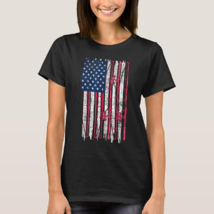 Camiseta Pescadores Hombres Bandera de EE. UU. Patriótico P